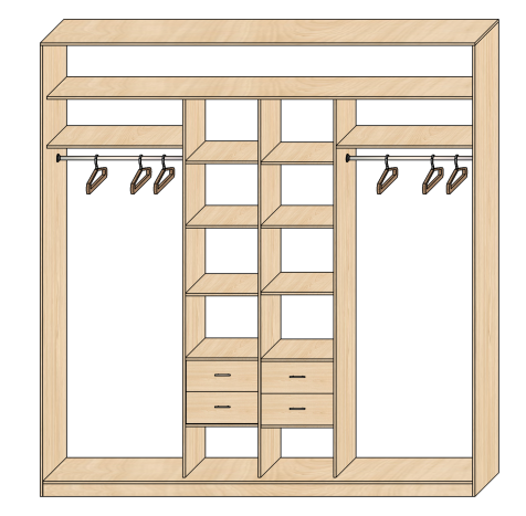 Шкафы Купе 4 Метра Наполнение Фото